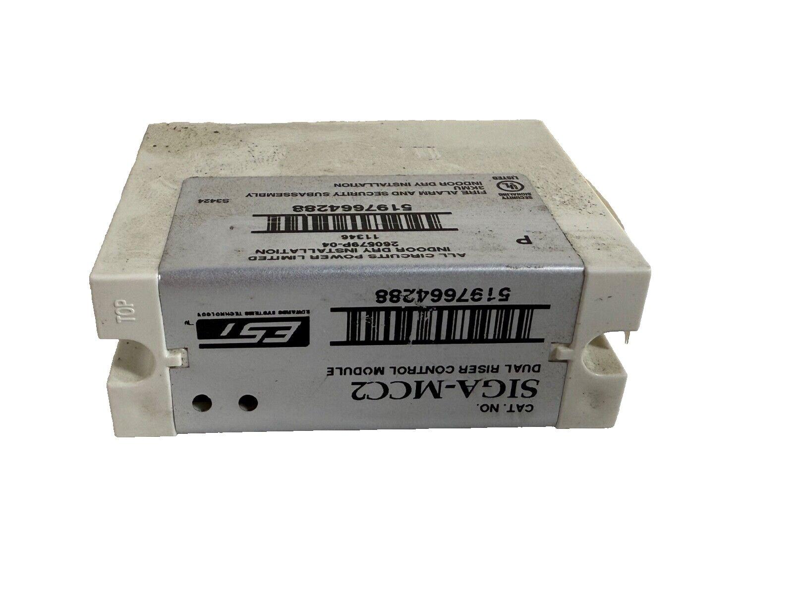 EST SIGA-MCC2 Dual Riser Control Module for fire alarm systems, used equipment