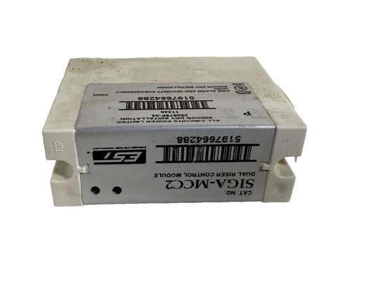 EST SIGA-MCC2 Dual Riser Control Module for fire alarm systems, used equipment