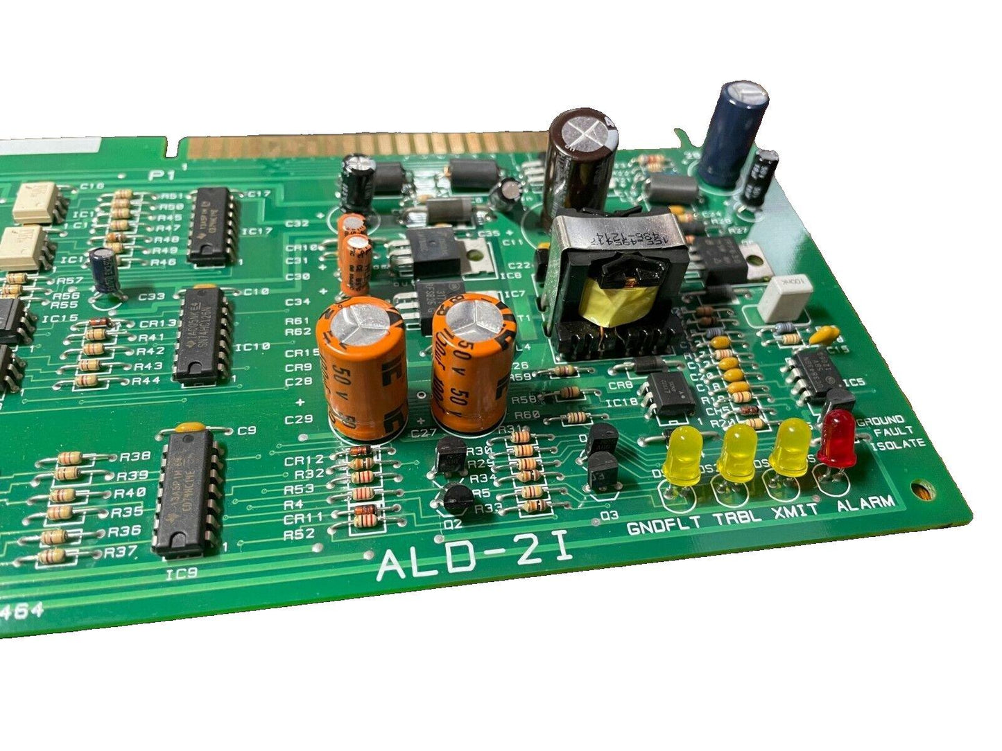 ALD-2I fire alarm control board with indicator LEDs and capacitors for fire safety systems