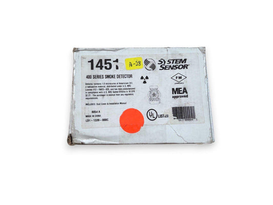 System Sensor 1451 400 Series smoke detector box, UL listed, FM & MEA approved, used fire alarm equipment