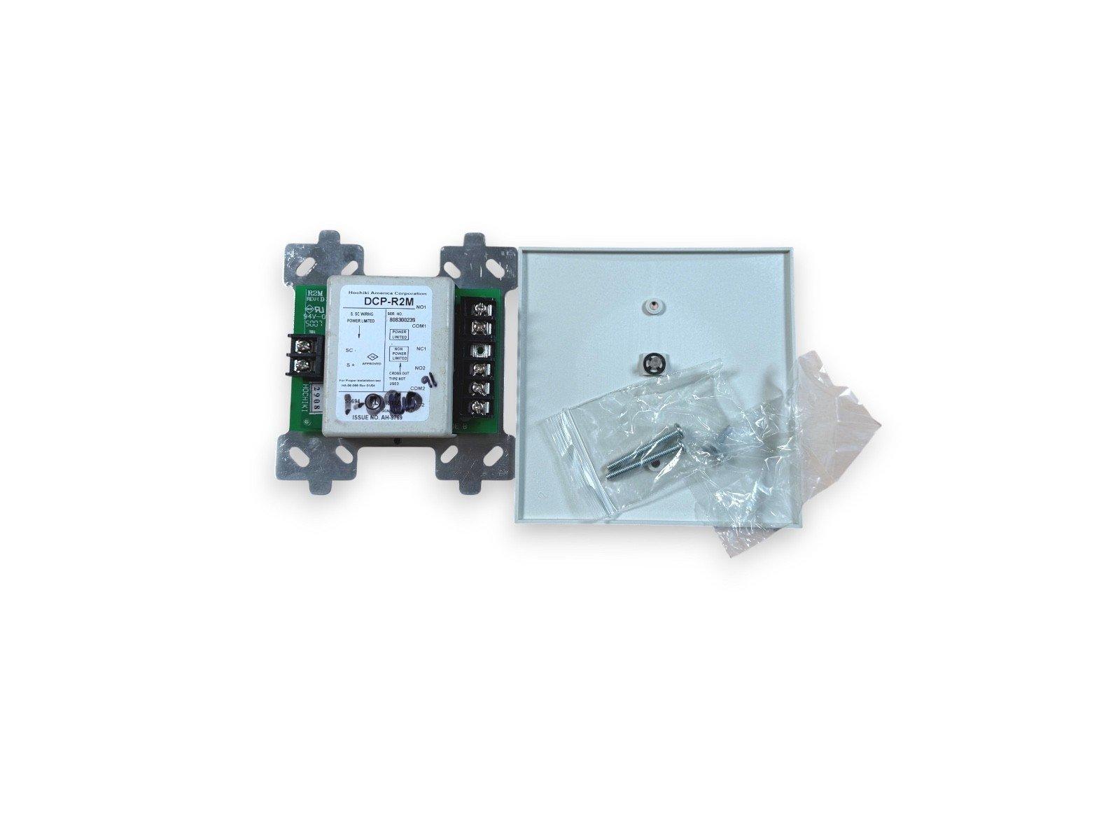 Hochiki DCP-R2M fire alarm control module with mounting bracket and hardware, new surplus equipment