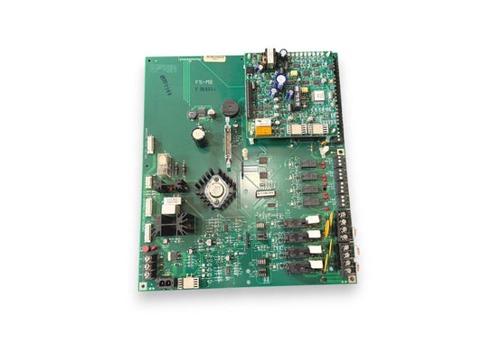 FS-MB fire alarm control panel circuit board with relays and connectors for fire safety systems