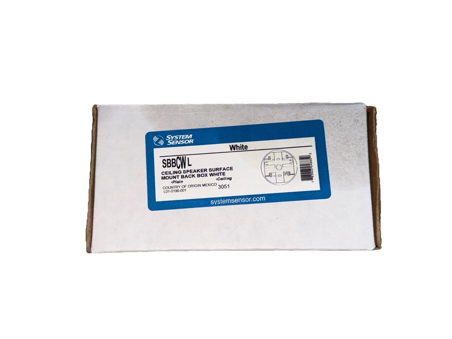 System Sensor SBBCWL Ceiling Speaker Surface Mount Back Box White (NEW IN BOX)