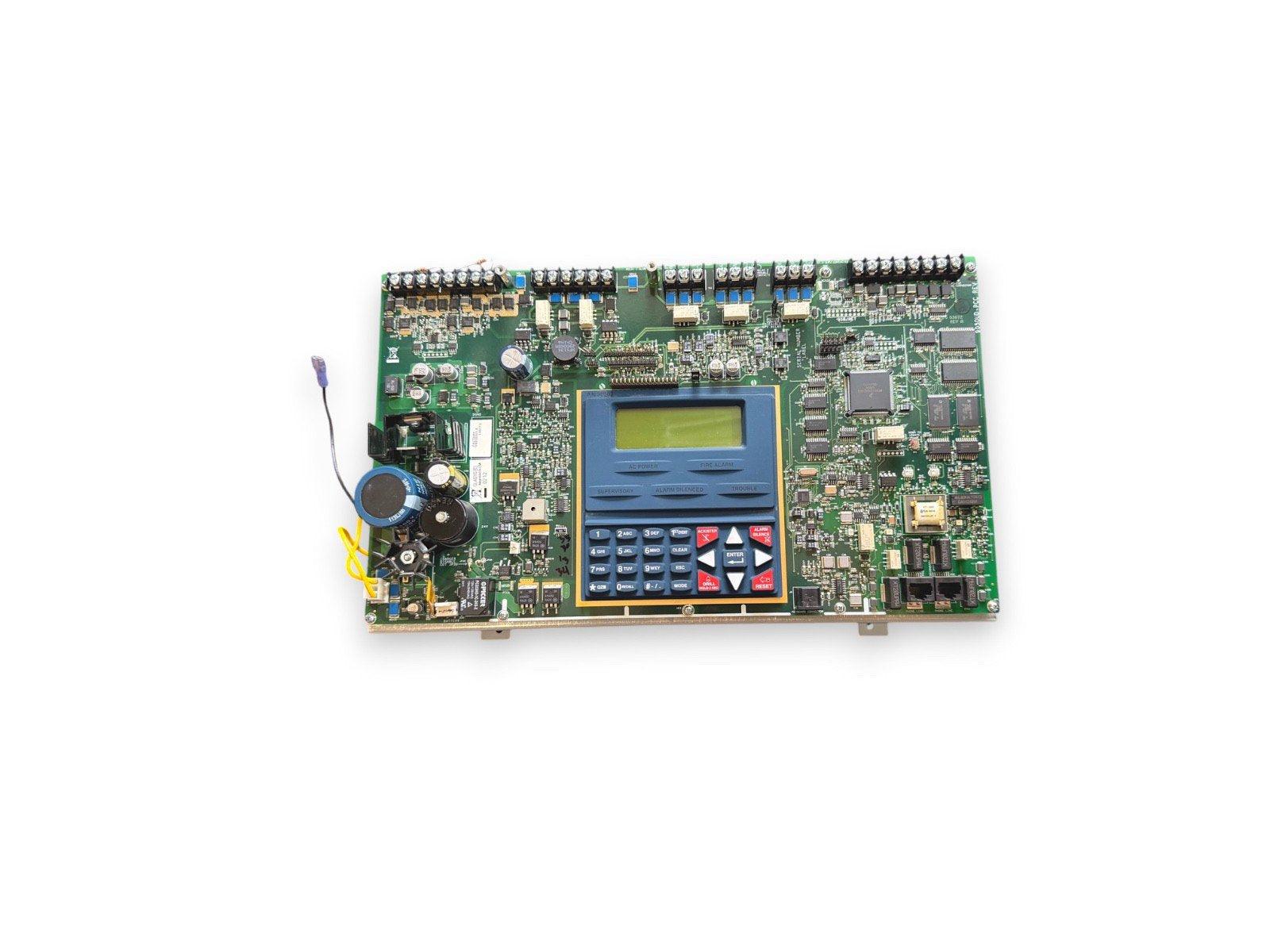 Fire alarm control panel circuit board with keypad and LCD display for commercial security systems