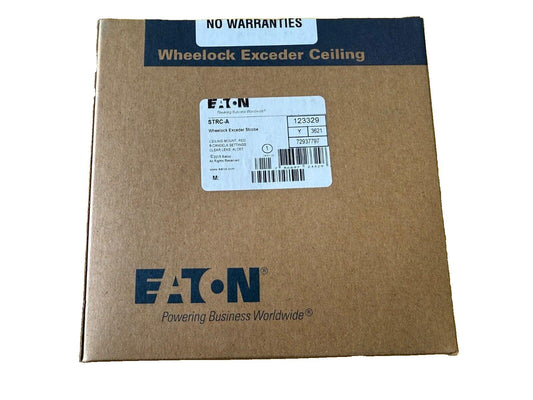 Eaton Wheelock Exceder ceiling strobe fire alarm device in original packaging, model STRC-A