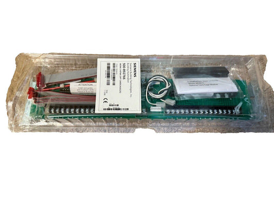 Siemens MOM-2 fire alarm card cage module with wiring, new surplus equipment for building automation systems