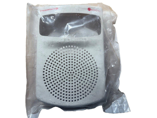 TrueAlert AutoCall fire alarm speaker in plastic wrap, used fire safety equipment