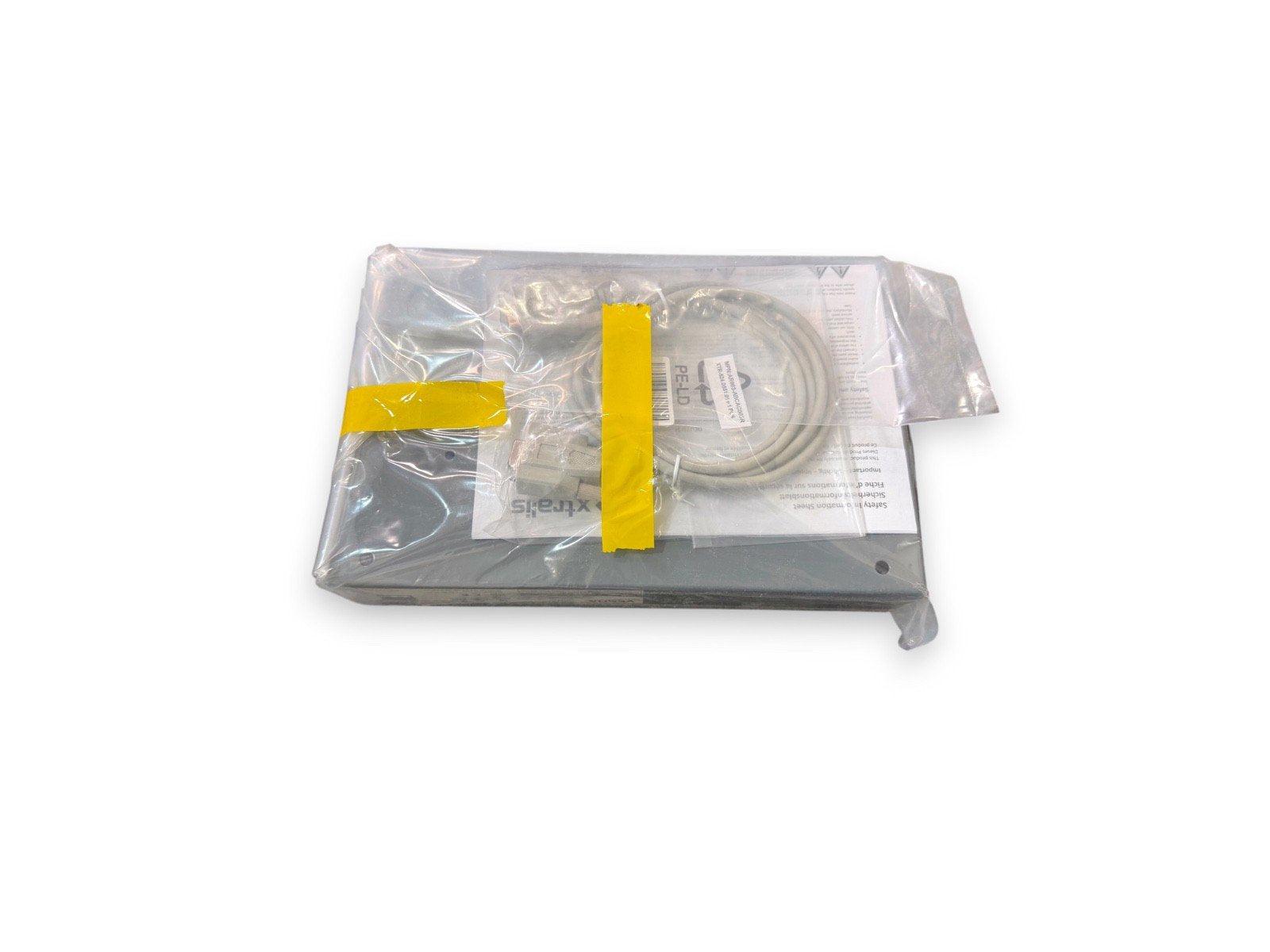 Fire alarm control panel with cable, sealed in plastic with yellow tape for secure shipping