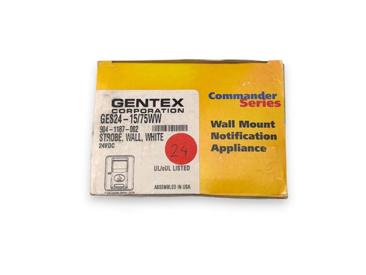 Gentex GES24-15/75WW Fire Alarm Strobe Wall White (NEW IN BOX) Gentex