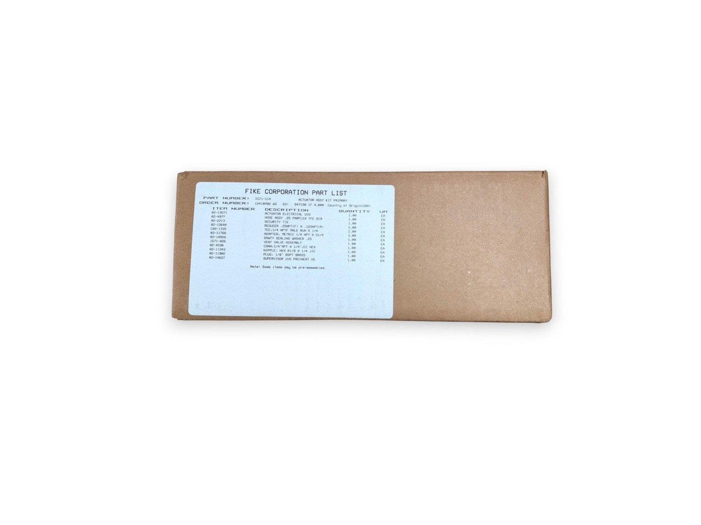Fike IG71-114 Actuator Assy Kit Primary (NEW IN BOX)
