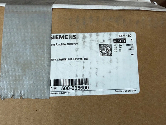 Siemens ZAM-180 500-035600 Fire Alarm 180W/70V Zone Amplifier (NEW IN BOX) Siemens