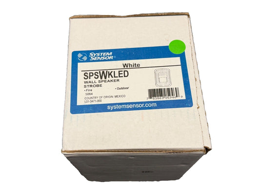 System Sensor SPSWKLED Fire Alarm Speaker Storbe Wall White (NEW IN BOX)