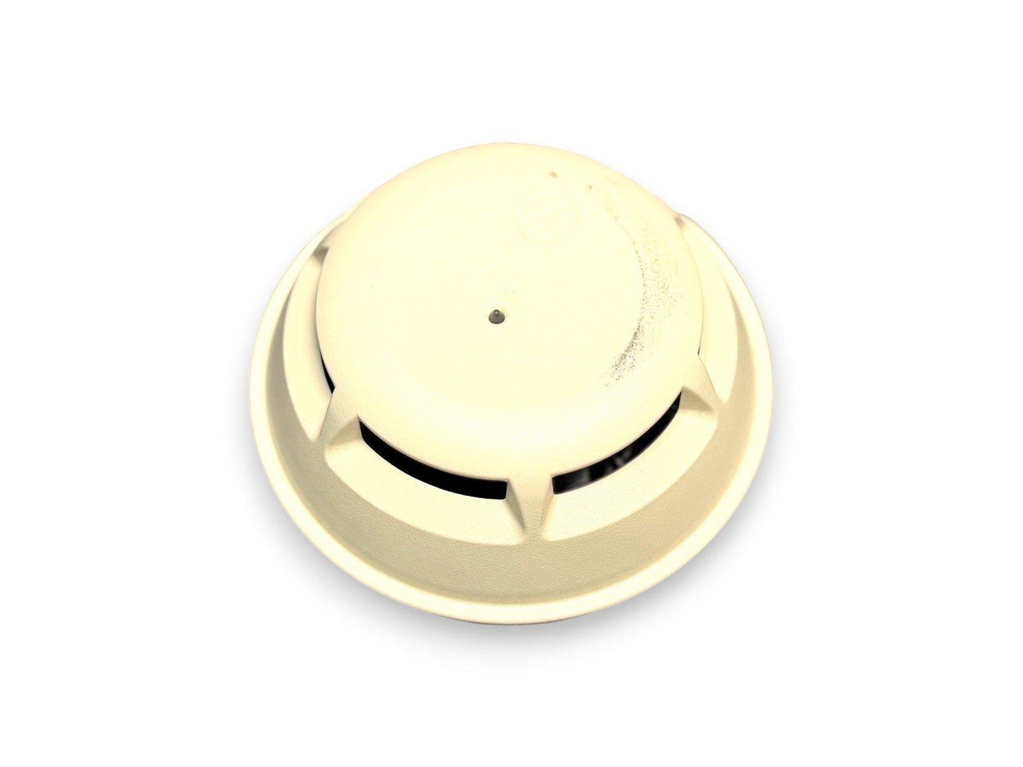 Beige smoke detector for fire alarm systems, ceiling-mounted safety device