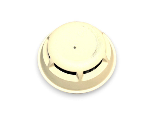 Beige smoke detector for fire alarm systems, ceiling-mounted safety device