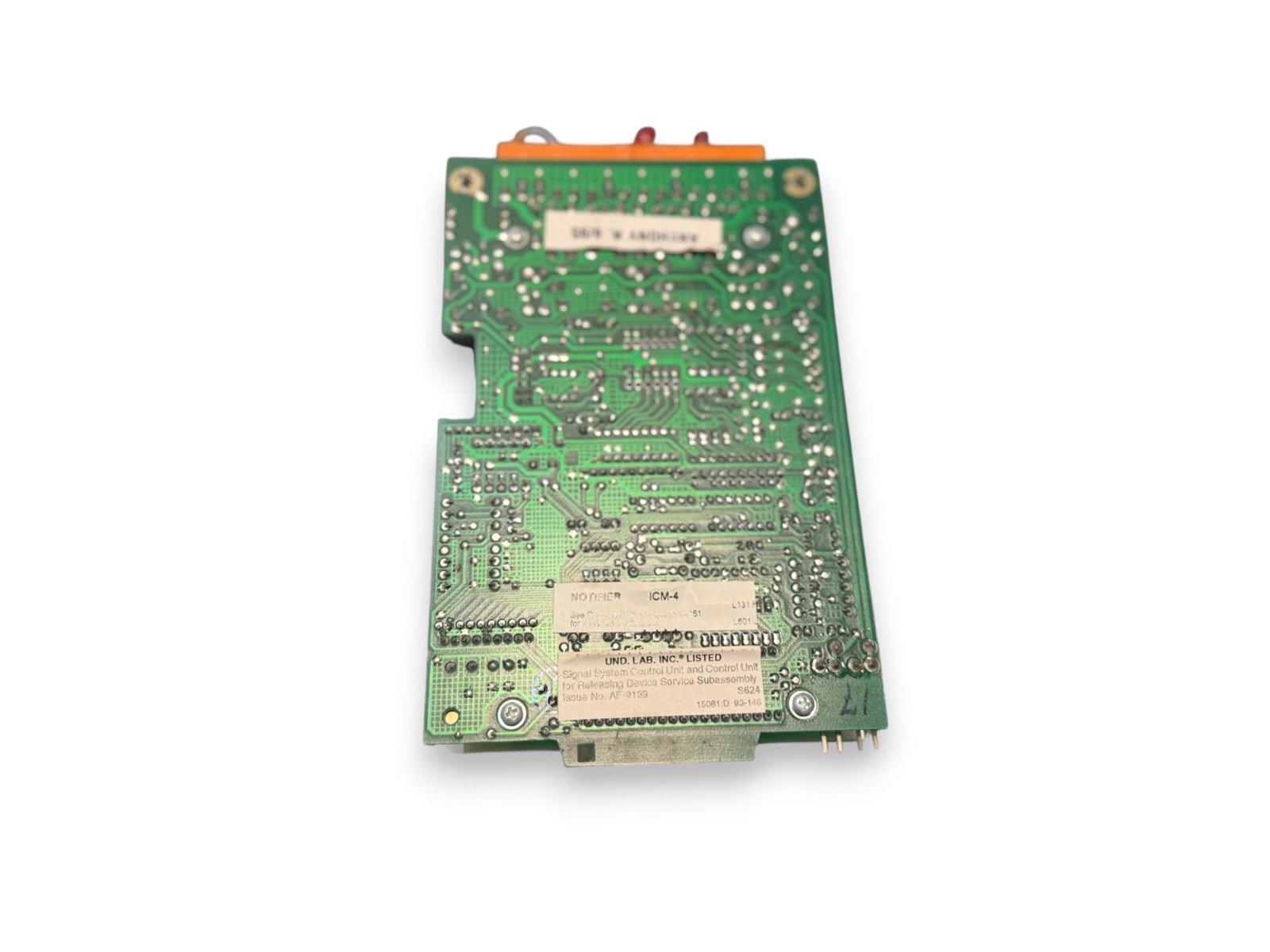 Notifier ICM-4 fire alarm control module circuit board, UL listed for fire safety systems