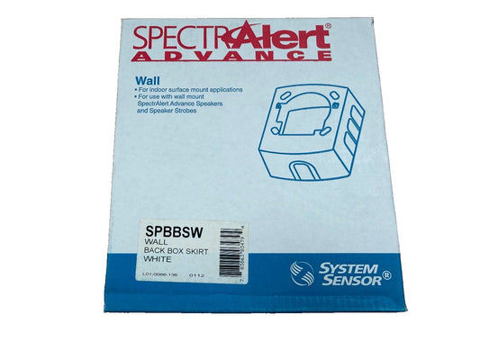 System Sensor SPBBSW Fire Alarm Back Box Skirt White (NEW IN BOX)