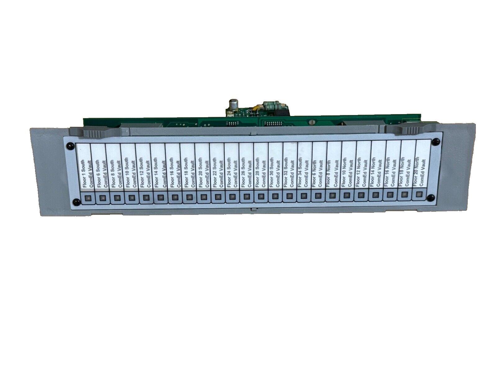 Fire alarm zone module with labeled floor and vault indicators for commercial security systems