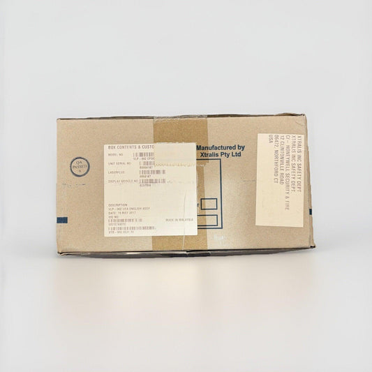 Sealed fire alarm equipment box, model VLP-002, manufactured by Xtralis for security & fire systems