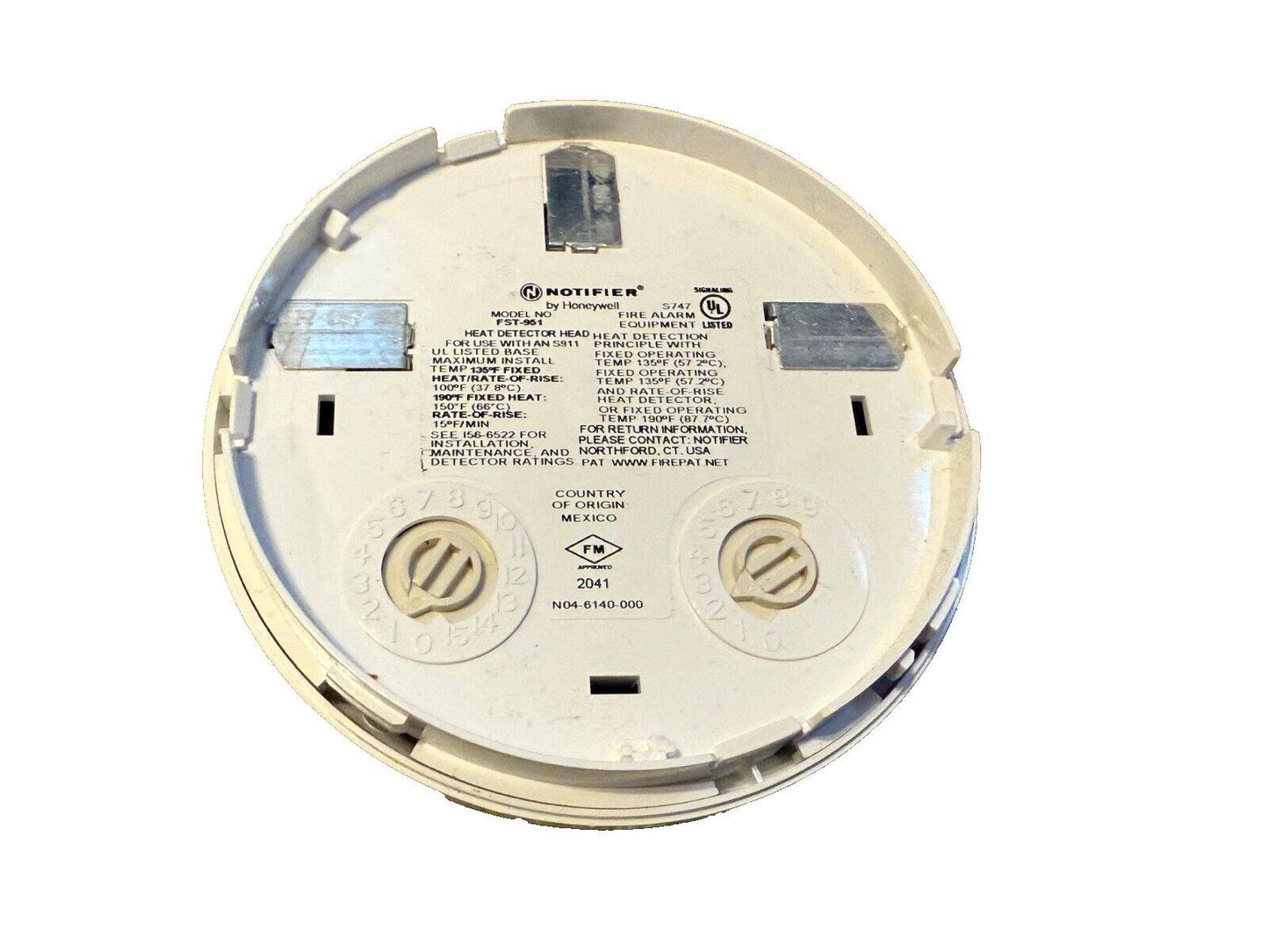 Notifier by Honeywell FST-951 heat detector head for fire alarm systems, UL listed, fixed temp & rate-of-rise detection