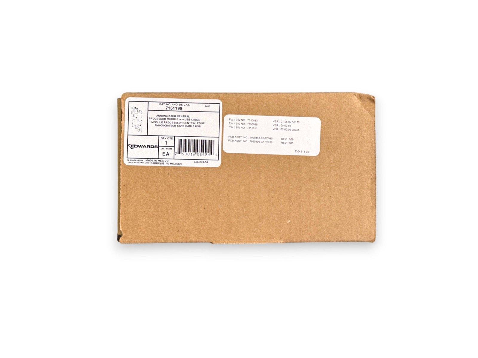 Edwards fire alarm annunciator processor module in original packaging, cat #7161199