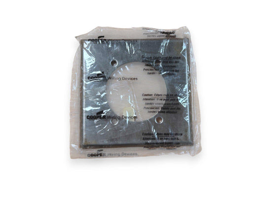 Cooper Wiring Devices metal electrical box in plastic packaging, fire alarm compatible