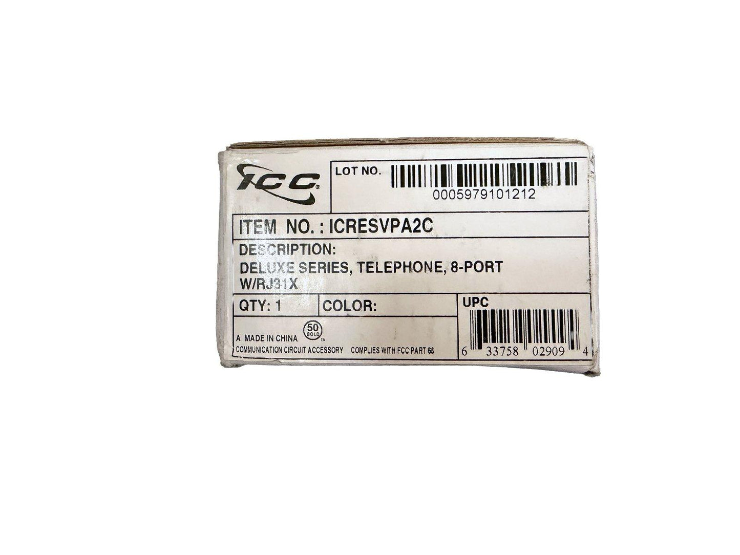 ICC ICRESVPA2C Deluxe Series Telephone 8 Port (NEW IN BOX)
