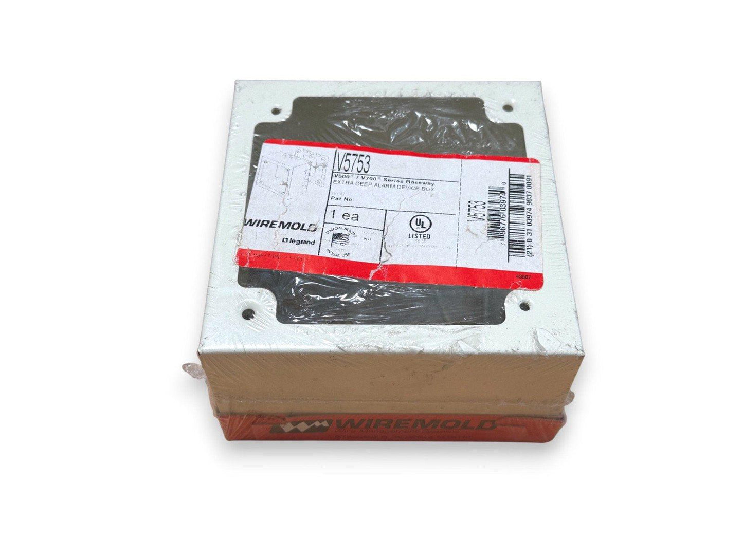 Wiremold V5753 extra deep alarm device box, UL listed fire safety equipment