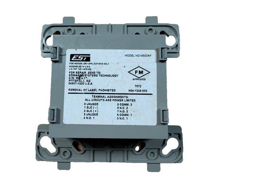 EST M500RF fire alarm control module, FM approved, indoor use, power-limited circuits