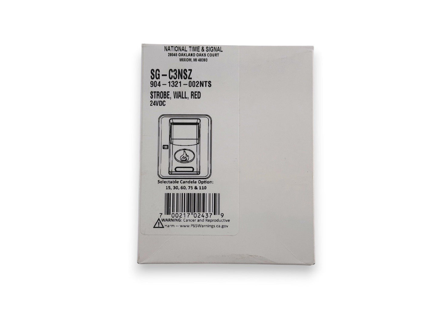 National Time & Signal SG-C3NSZ Fire Alarm Strobe Wall Red (NEW IN BOX)