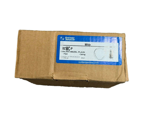 System Sensor BZWC-P white ceiling bezel plain fire alarm accessory packaging
