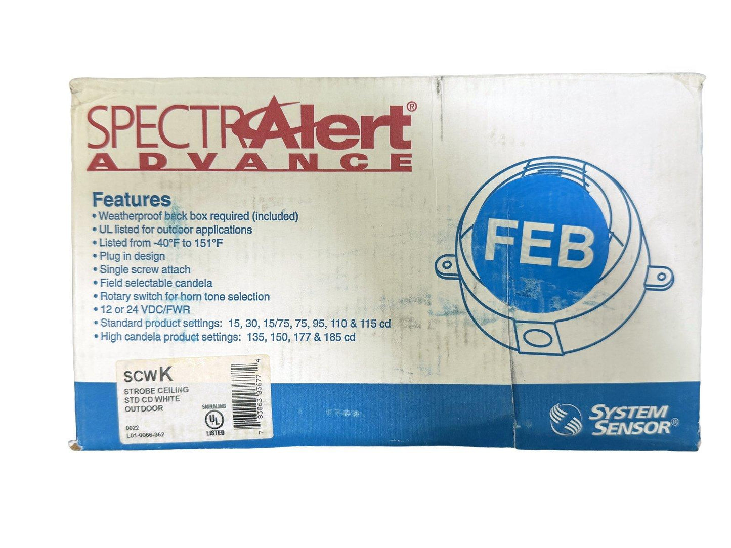 System Sensor SCWK Fire Alarm Outdoor Back Box Only (NEW IN BOX)
