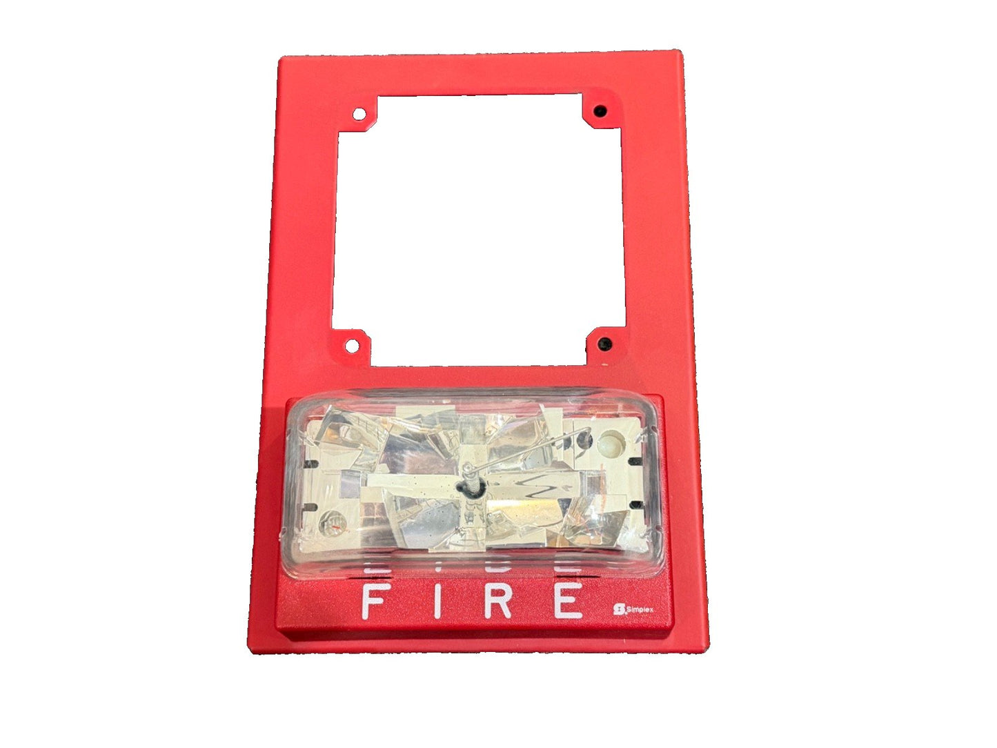 Simplex 4904-9139 + 4905-9903 Fire Alarm Strobe Plate Wall Red
