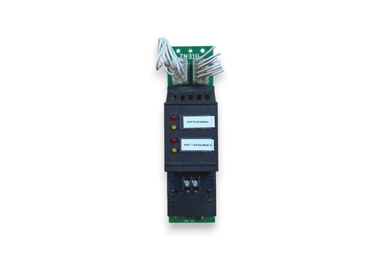 Fire alarm zone module with pull station indicators and wiring terminals for fire safety systems