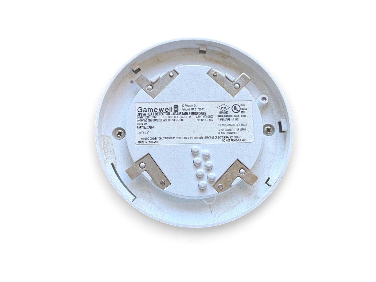 Gamewell XP95A heat detector with adjustable response, UL listed fire alarm component for commercial systems
