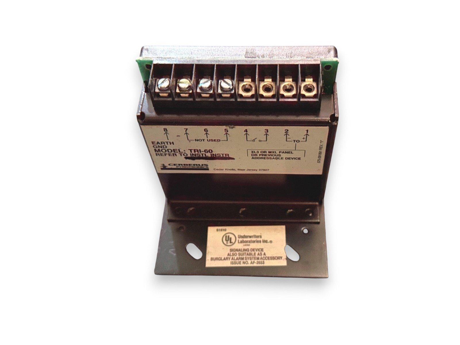 Cerberus TRI-60 fire alarm signaling device with terminal connections, UL listed for XL3/MXL panels