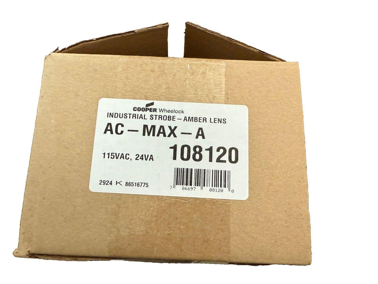 Eaton Wheelock AC-MAX-A Industrial Strobe Amber Lens (NEW IN BOX)