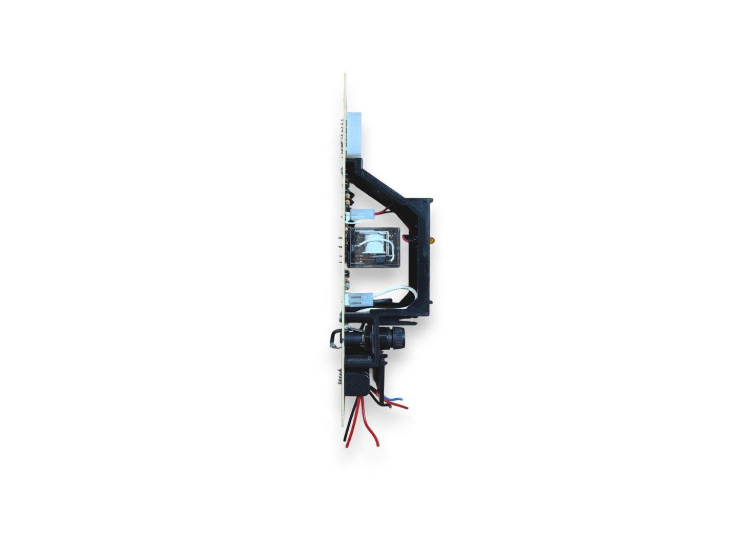 Fire alarm control module with wiring and relay, for commercial fire safety systems