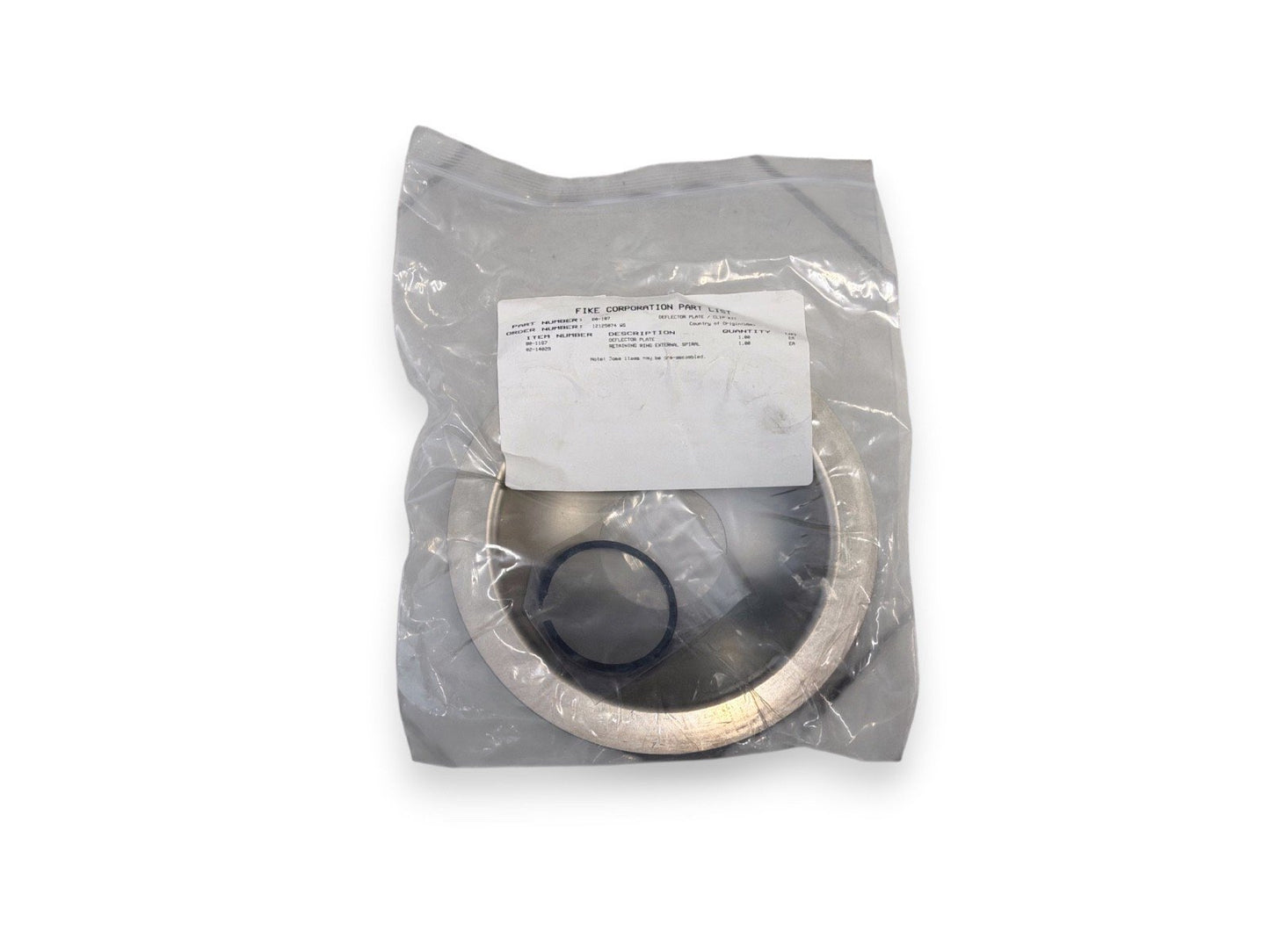 Fike 80-107 Deflector Plate & Retainer Ring Kit (NEW IN BOX)