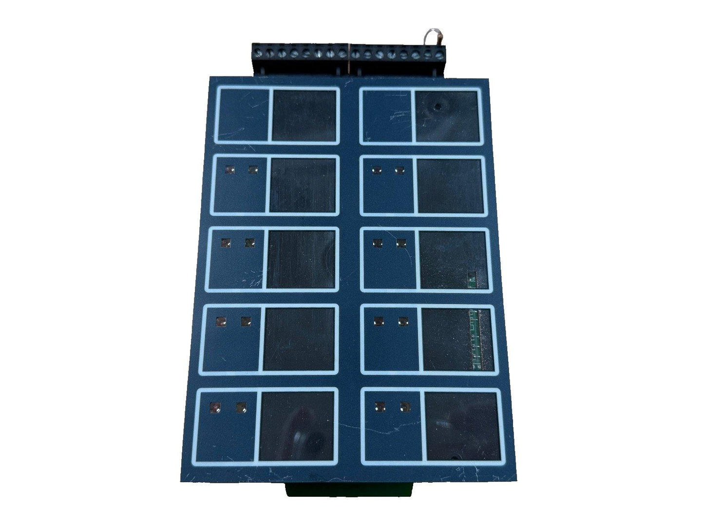 Fire alarm control panel module with terminal block and indicator slots