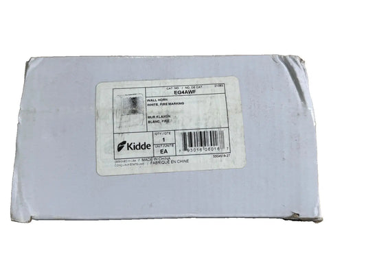 Kidde EG4AWF Fire Alarm Horn Wall White (Missing Mounting Plate) (NEW IN BOX) Kidde