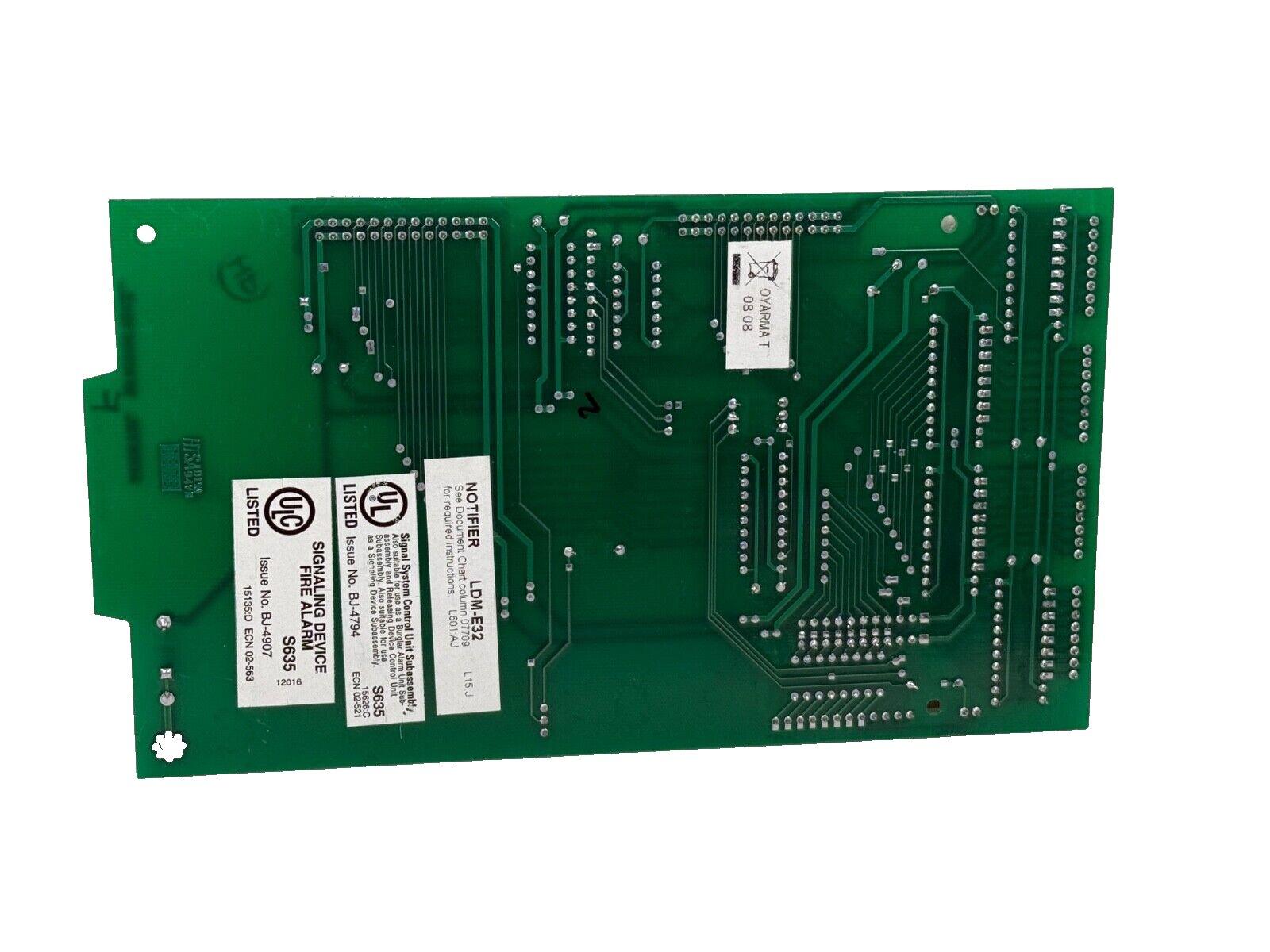 LDM-E32 fire alarm notifier circuit board with UL listed signaling device labels