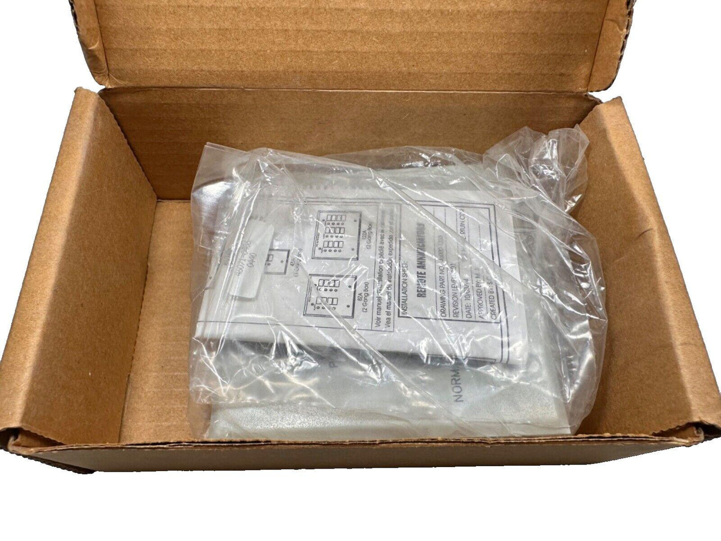 Fire alarm control panel in box with installation manual, new surplus equipment