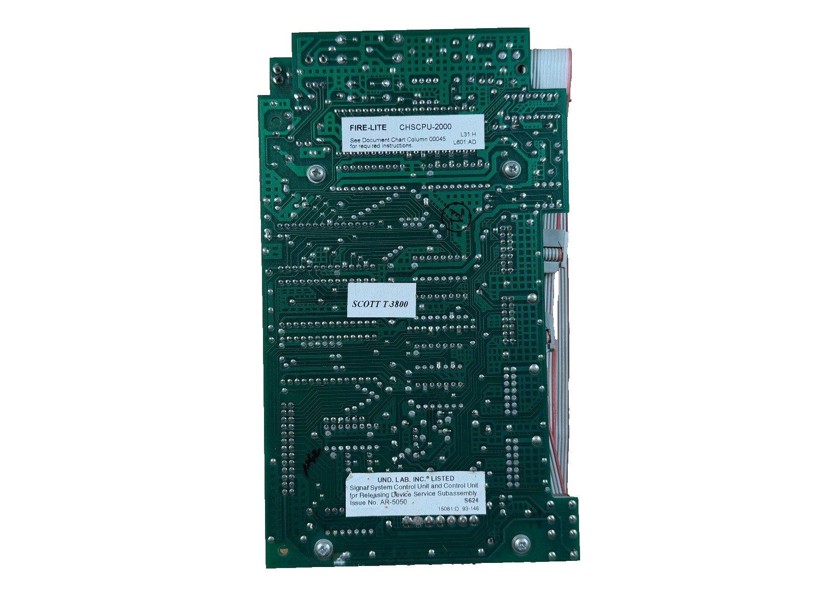 Fire-Lite CHSCPU-2000 fire alarm control panel circuit board, Scott T3800, UL listed signal system component