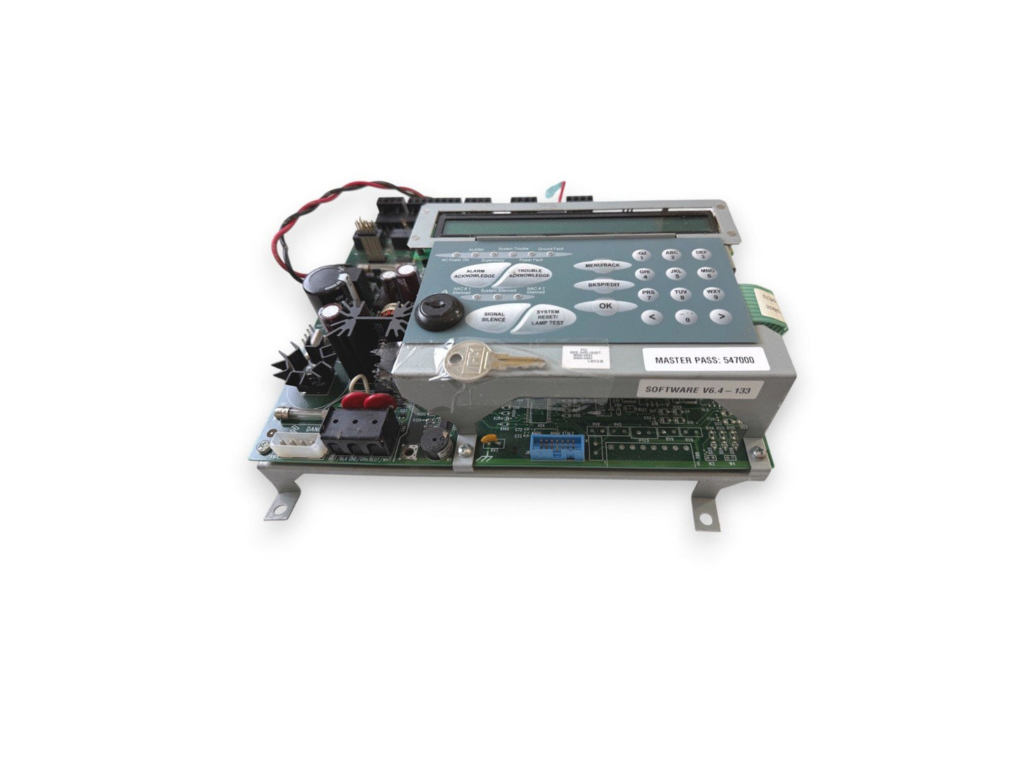 Gamewell-FCI 7100 Fire Alarm Panel Main Board + Transformer w/ Master Pass