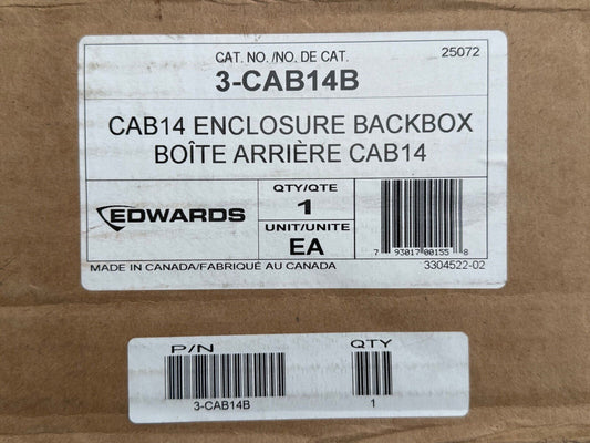 EST Edwards 3-CAB14B Fire Alarm CAB14 Enclosure Backbox (NEW IN BOX)