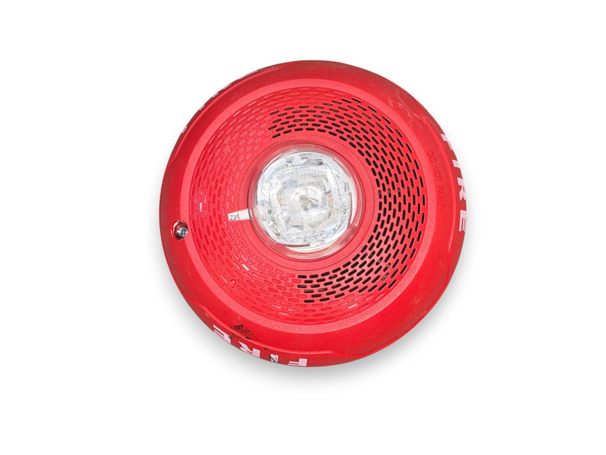 System Sensor SPSCRL Fire Alarm Speaker Strobe Ceiling Red