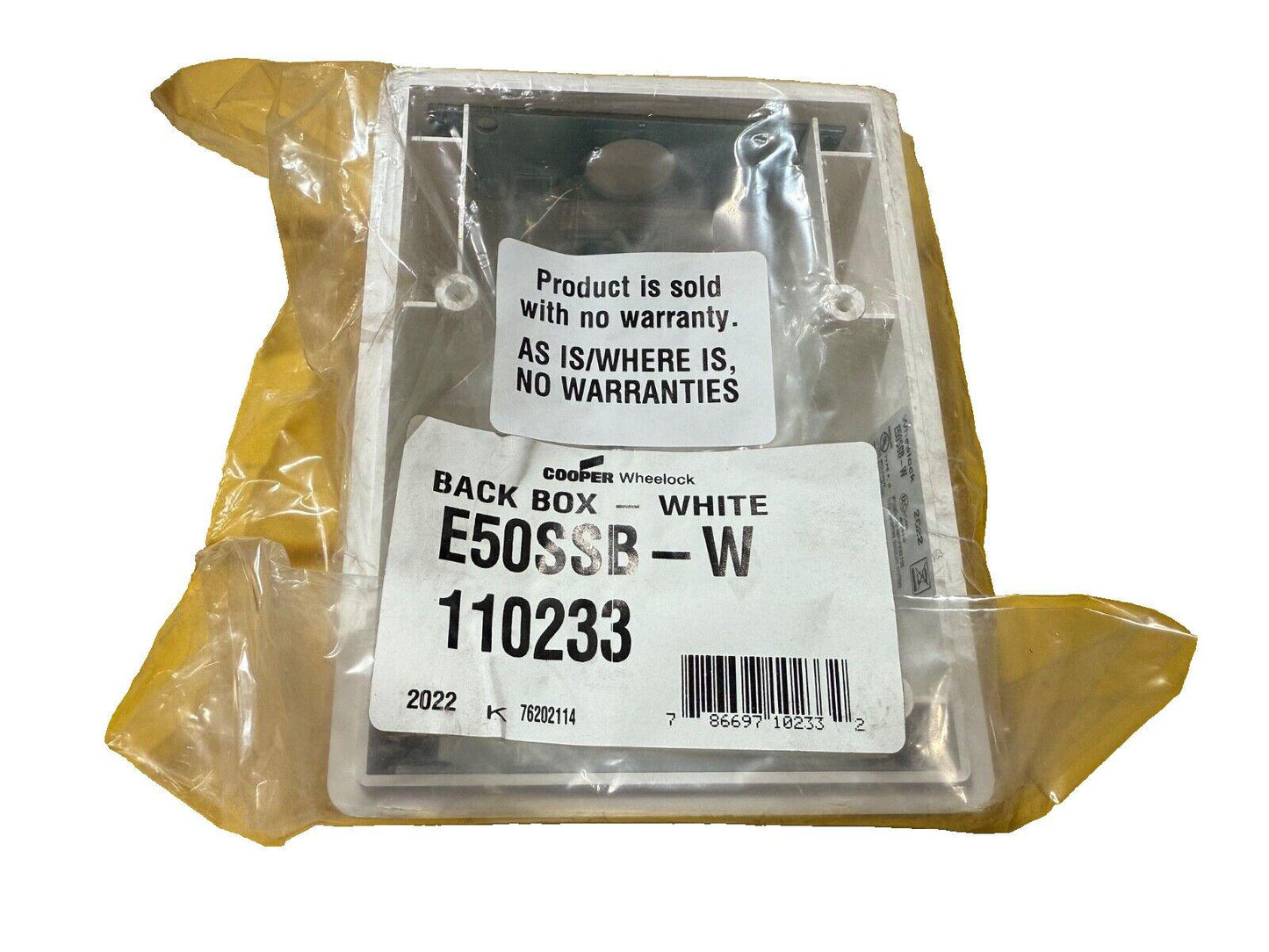 Eaton Wheelock E50SSB-W Fire Alarm Back Box White (NEW IN BOX)