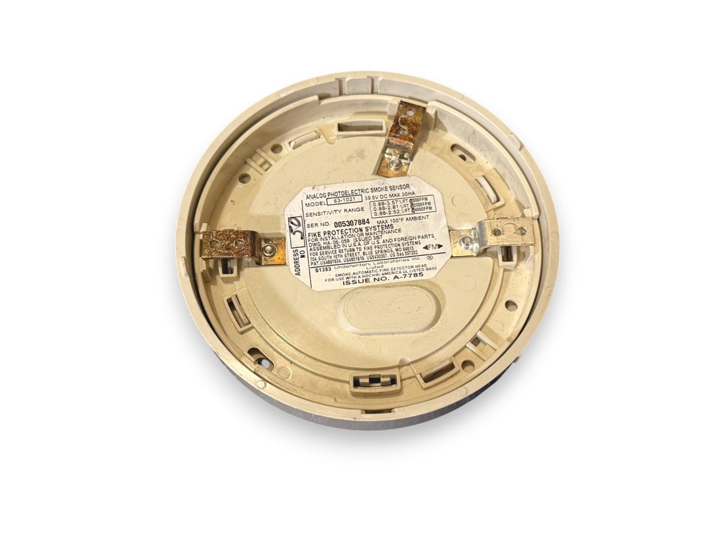 Fike 63-1021 Fire Alarm Analog Photoelectric Smoke Detector Head