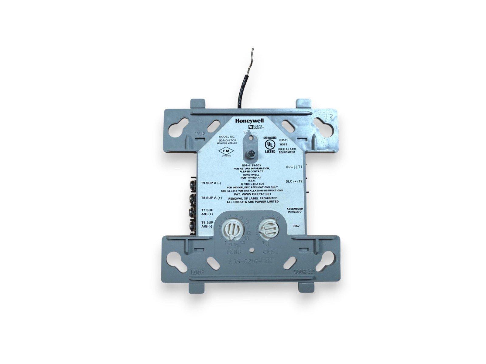 Honeywell fire alarm monitor module with addressable wiring and UL listing for commercial safety systems