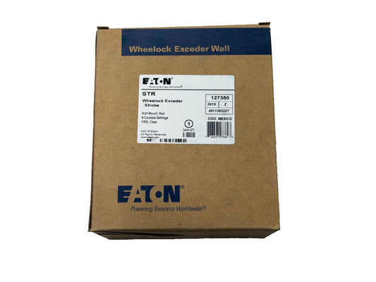 Eaton Wheelock STR 127380 Fire Alarm Horn Strobe Wall Red (NEW IN BOX)